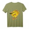 Herbst Vogel T-Shirt mit buntem Laub und Sonnenuntergang - Japanisches Design für Natur- und Vogel-Liebhaber