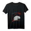 Damen Graupapagei Mama Liebe Papagei Herz Vogel T-Shirt mit V-Ausschnitt – Perfektes Geschenk für Vogel-Liebhaberinnen zu Geburtstagen, Weihnachten & Muttertag