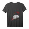 Damen Graupapagei Mama Liebe Papagei Herz Vogel T-Shirt mit V-Ausschnitt – Perfektes Geschenk für Vogel-Liebhaberinnen zu Geburtstagen, Weihnachten & Muttertag