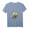 Damen Wellensittich T-Shirt mit Herz - Vogel Geschenk für Tierliebhaber, Papageien- und Wellensittichfans, V-Ausschnitt