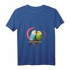 Damen Wellensittich T-Shirt mit Herz - Vogel Geschenk für Tierliebhaber, Papageien- und Wellensittichfans, V-Ausschnitt