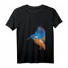 Damen Vogel Eisvogel T-Shirt mit V-Ausschnitt - Leichtes, klassisch geschnittenes Shirt mit doppelt genähten Ärmeln