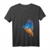 Damen Vogel Eisvogel T-Shirt mit V-Ausschnitt - Leichtes, klassisch geschnittenes Shirt mit doppelt genähten Ärmeln