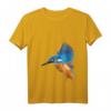 Damen Vogel Eisvogel T-Shirt mit V-Ausschnitt - Leichtes, klassisch geschnittenes Shirt mit doppelt genähten Ärmeln