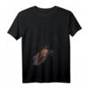 Damen Neugieriger Waldrapp Vogel T-Shirt mit V-Ausschnitt – Leichtes, Klassisch Geschnittenes Tiermotiv-Shirt