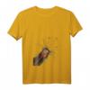 Damen Neugieriger Waldrapp Vogel T-Shirt mit V-Ausschnitt – Leichtes, Klassisch Geschnittenes Tiermotiv-Shirt