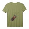 Damen Neugieriger Waldrapp Vogel T-Shirt mit V-Ausschnitt – Leichtes, Klassisch Geschnittenes Tiermotiv-Shirt