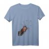 Damen Neugieriger Waldrapp Vogel T-Shirt mit V-Ausschnitt – Leichtes, Klassisch Geschnittenes Tiermotiv-Shirt