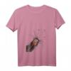 Damen Neugieriger Waldrapp Vogel T-Shirt mit V-Ausschnitt – Leichtes, Klassisch Geschnittenes Tiermotiv-Shirt