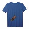 Damen Neugieriger Waldrapp Vogel T-Shirt mit V-Ausschnitt – Leichtes, Klassisch Geschnittenes Tiermotiv-Shirt