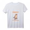 Damen Zebrafink T-Shirt mit V-Ausschnitt - Vorsicht vor dem Frauchen die Zebrafinken sind harmlos, ideales Geschenk für Vogelbesitzerinnen
