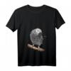 Damen Neugieriger Vogel Papagei Graupapagei T-Shirt mit V-Ausschnitt – Lustiges Vogel Geschenk für Vogel- und Papageienfans