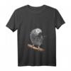 Damen Neugieriger Vogel Papagei Graupapagei T-Shirt mit V-Ausschnitt – Lustiges Vogel Geschenk für Vogel- und Papageienfans