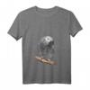 Damen Neugieriger Vogel Papagei Graupapagei T-Shirt mit V-Ausschnitt – Lustiges Vogel Geschenk für Vogel- und Papageienfans