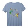 Vintage Blumen Vogel Tierfreund Natur Kolibri T-Shirt – Perfekt für Vogelbeobachter und Naturliebhaber