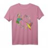 Vintage Blumen Vogel Tierfreund Natur Kolibri T-Shirt – Perfekt für Vogelbeobachter und Naturliebhaber