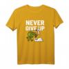 Never Give Up Frosch Vogel Lustig Motivation T-Shirt – Humorvolles Geschenk für Durchhaltevermögen zu Weihnachten & Geburtstag