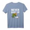 Never Give Up Frosch Vogel Lustig Motivation T-Shirt – Humorvolles Geschenk für Durchhaltevermögen zu Weihnachten & Geburtstag