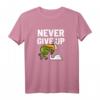 Never Give Up Frosch Vogel Lustig Motivation T-Shirt – Humorvolles Geschenk für Durchhaltevermögen zu Weihnachten & Geburtstag