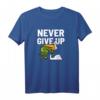 Never Give Up Frosch Vogel Lustig Motivation T-Shirt – Humorvolles Geschenk für Durchhaltevermögen zu Weihnachten & Geburtstag