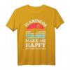 Flamingos machen mich glücklich du nicht so sehr - Retro Vogel T-Shirt für Flamingo- und Tierliebhaber, Vintage 60er/70er Style