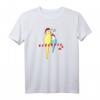 Wellensittich Weihnachten T-Shirt mit roter Nikolaus Mütze – Originelles Geschenk für Vogelliebhaber, Vogelzüchter und Weihnachtsfeier