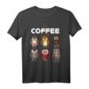 Coffee Lovers My Coffee Atmospheres Kawaii Eule Vogel T-Shirt – Lustiges Geschenk für Vogelliebhaber, Kaffee- und Naturfreunde zu Weihnachten oder Geburtstag