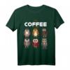 Coffee Lovers My Coffee Atmospheres Kawaii Eule Vogel T-Shirt – Lustiges Geschenk für Vogelliebhaber, Kaffee- und Naturfreunde zu Weihnachten oder Geburtstag