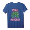 Kinder Pfau T-Shirt für Mädchen – Lustiges Vogel Motiv, buntes Pfau Outfit & tolles Geschenk für Tierliebhaber