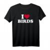Ich liebe Vögel T-Shirt - Tier- und Naturliebhaber Geschenk mit Vogel und Herzmotiv