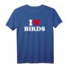 Ich liebe Vögel T-Shirt - Tier- und Naturliebhaber Geschenk mit Vogel und Herzmotiv