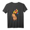 Capybara Wasserschwein mit Luftballons - Lustiges Tiermotiv Langarmshirt für Tierliebhaber, Kinder, Männer & Frauen