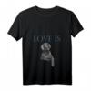 Damen Liebe ist Weimaraner T-Shirt mit V-Ausschnitt – Perfektes Geschenk für Hundeliebhaberinnen & Valentinstag