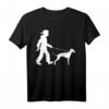 Whippet Windhund Gassi Gehen Hunde T-Shirt - Klassisch geschnitten mit doppelt genähtem Saum für Hundeliebhaber