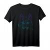 Regenbogen Wolf T-Shirt – Wildes Tier-Design für Natur- und Outdoor-Enthusiasten, Jäger, Wanderer & Abenteurer