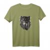 Wolf Zeichnung T-Shirt - Klassisch geschnitten mit doppeltem Saum, ideal für Tier- und Naturliebhaber