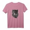 Wolf Zeichnung T-Shirt - Klassisch geschnitten mit doppeltem Saum, ideal für Tier- und Naturliebhaber