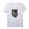 Wolf Zeichnung T-Shirt - Klassisch geschnitten mit doppeltem Saum, ideal für Tier- und Naturliebhaber