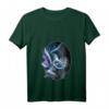 Damen HapFrog T-Shirt mit Fee und Wolf - Magisches Design, V-Ausschnitt, Fantasy & Gothic Motiv