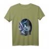 Damen HapFrog T-Shirt mit Fee und Wolf - Magisches Design, V-Ausschnitt, Fantasy & Gothic Motiv