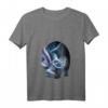 Damen HapFrog T-Shirt mit Fee und Wolf - Magisches Design, V-Ausschnitt, Fantasy & Gothic Motiv