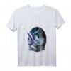 Damen HapFrog T-Shirt mit Fee und Wolf - Magisches Design, V-Ausschnitt, Fantasy & Gothic Motiv