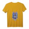 Damen Geometric Wolf | Psychedelic Wolf Eyes T-Shirt mit V-Ausschnitt – Künstlerisches Tiermotiv für Modebewusste Frauen