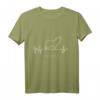 Herren Wolf EKG Herzschlag T-Shirt – Tiermotiv Geschenk für Jung und Alt mit heulendem Wolf Design