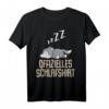 Lustiges Wolf Schlafshirt Pyjama Nachthemd – Witziges Geschenk für Langschläfer, Morgenmuffel und Wolf Fans, Damen und Herren