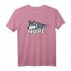 Nope Fauler Baby Wolf T-Shirt - Lustiges Tierdesign & Geschenkidee für Faulpelze, Wolf Fans & Tierliebhaber, Perfekt für Schwarzhumor-Fans