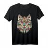 Geometric Wolf T-Shirt – Buntes Wildtier-Design für Tierliebhaber, Jäger & Naturliebhaber, Perfekt als Geschenk bei Geburtstagen & Weihnachten