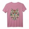 Geometric Wolf T-Shirt – Buntes Wildtier-Design für Tierliebhaber, Jäger & Naturliebhaber, Perfekt als Geschenk bei Geburtstagen & Weihnachten