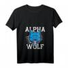 Damen Alpha Wolf Wolf Pack T-Shirt mit V-Ausschnitt – Wolfsfamilien-Design für Wolfsliebhaber und Naturfans