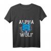 Damen Alpha Wolf Wolf Pack T-Shirt mit V-Ausschnitt – Wolfsfamilien-Design für Wolfsliebhaber und Naturfans